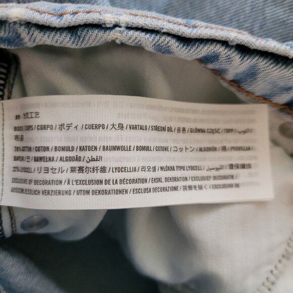 Abercrombie & Fitch High Rise Denim Midi Skirt Size 28/6 Light Wash 90s Y2K - Picture 7 of 8